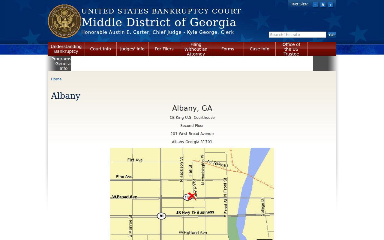 Ben Hill County federal court records Albany office