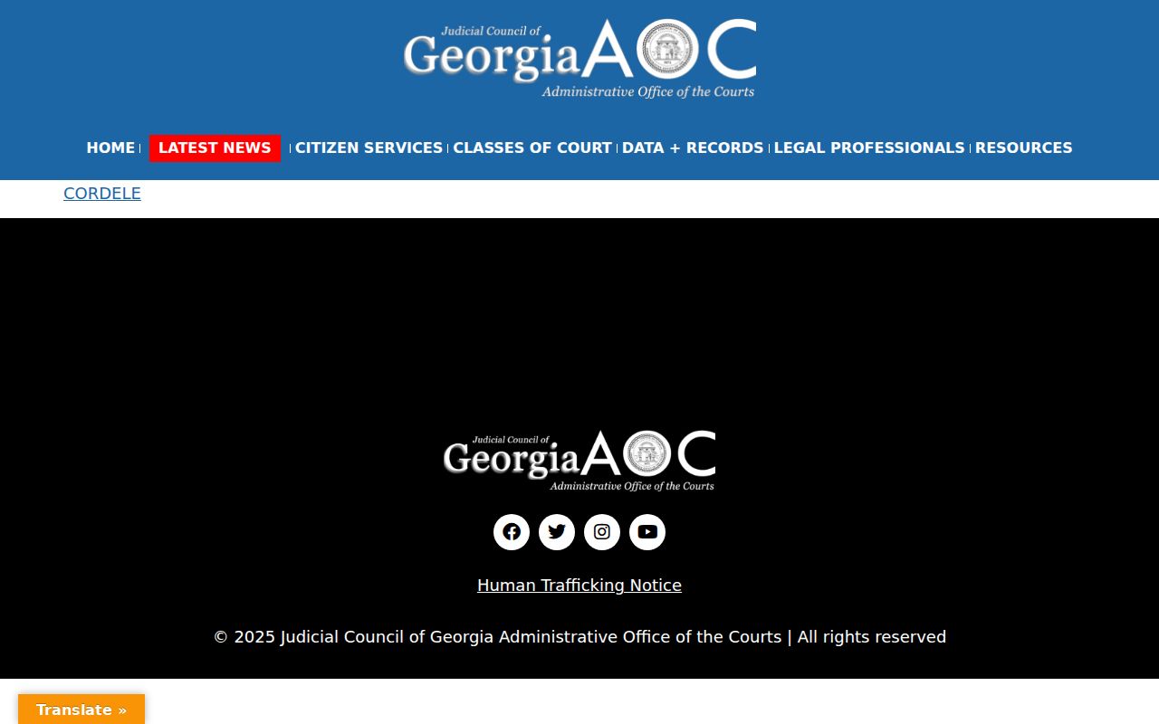 Ben Hill County criminal docket Cordele Judicial Circuit page