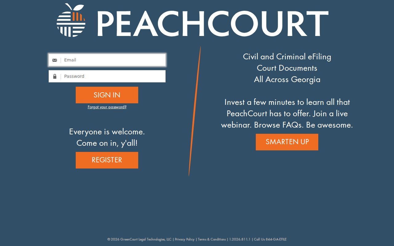 Ben Hill County criminal docket PeachCourt account access
