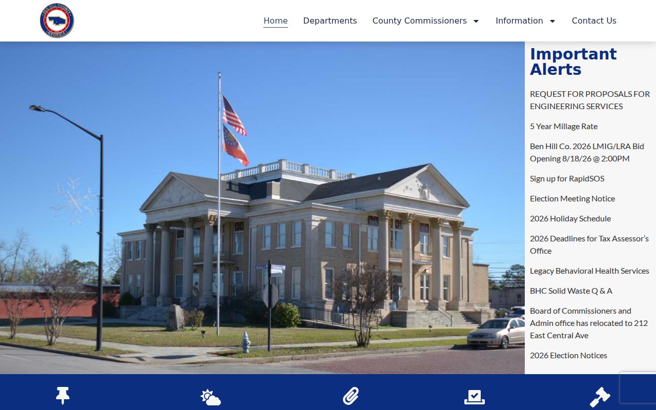 Ben Hill County official website and courthouse context
